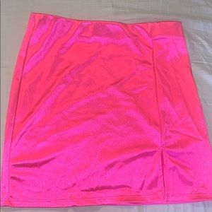 Hot pink skirt